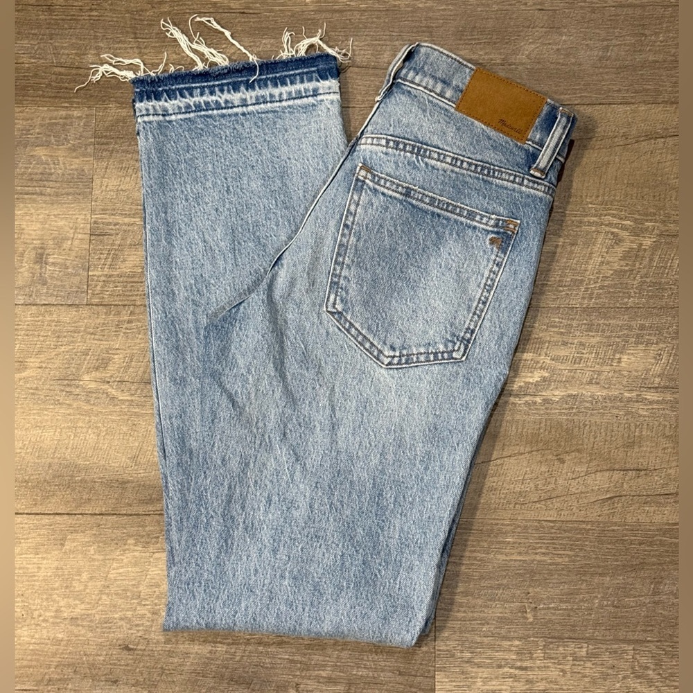 Madewell Womens Light Blue The '90s Straight Mid-Rise Barbosa wash Jean Size 24 - Picture 2 of 13
